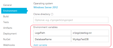 project-environment-variables