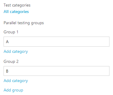 test categories