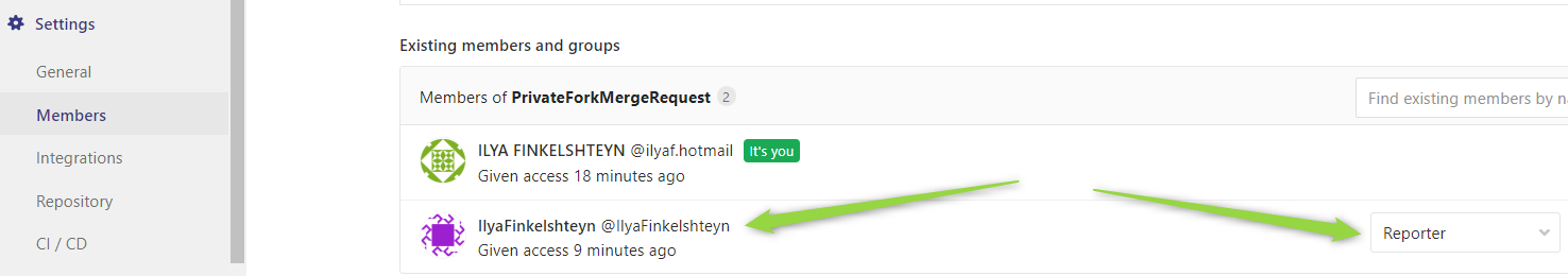 GitLab add member